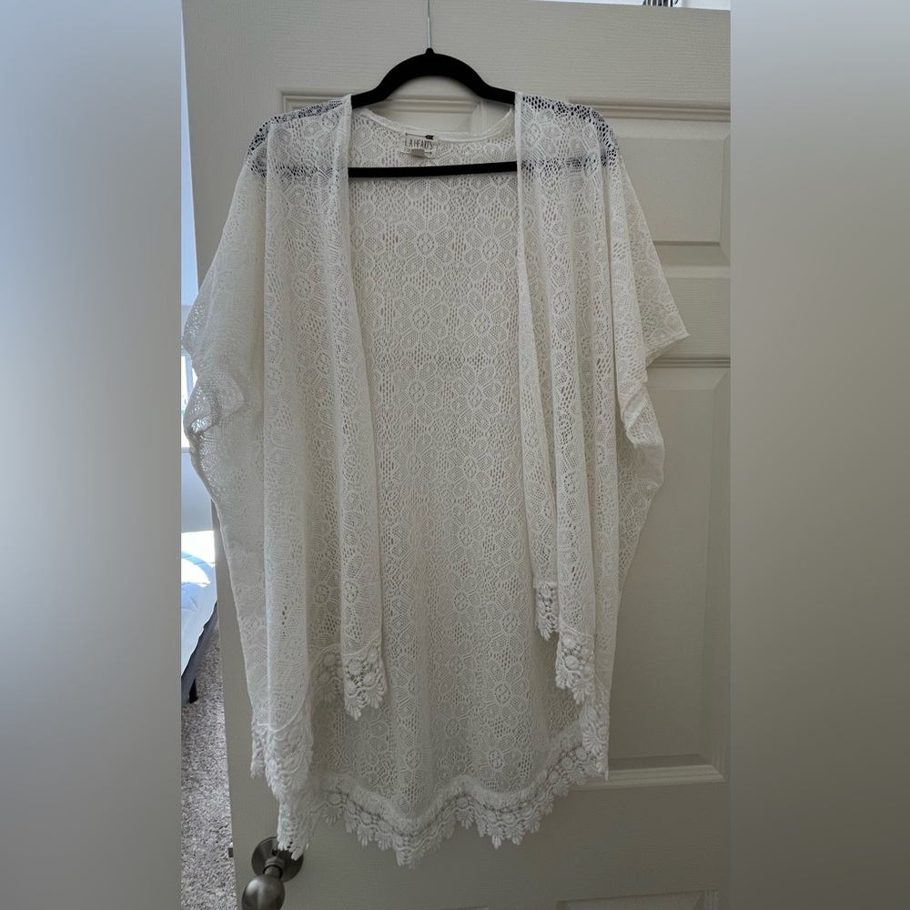 LA Hearts boho lace shawl or cover up